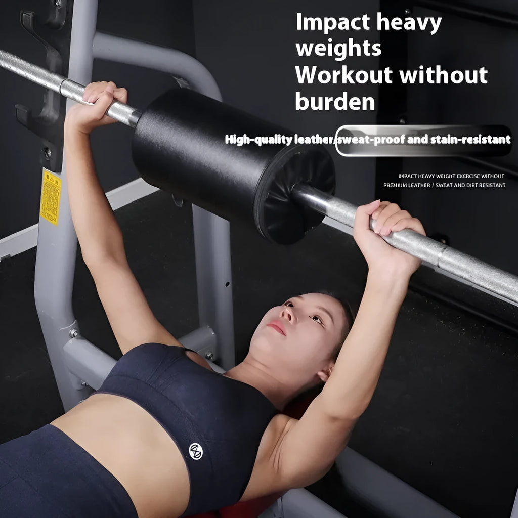 Square barbell training protection mat for bench press and hip thrust exercises