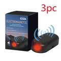 Black compact car windscreen de-icer tool with glass element for melting ice and snow.
