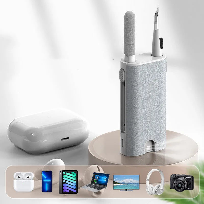 Q6 Multifunctional Cleaning Set blue with cleaning solution tools for headphone and mobile screen cleaning