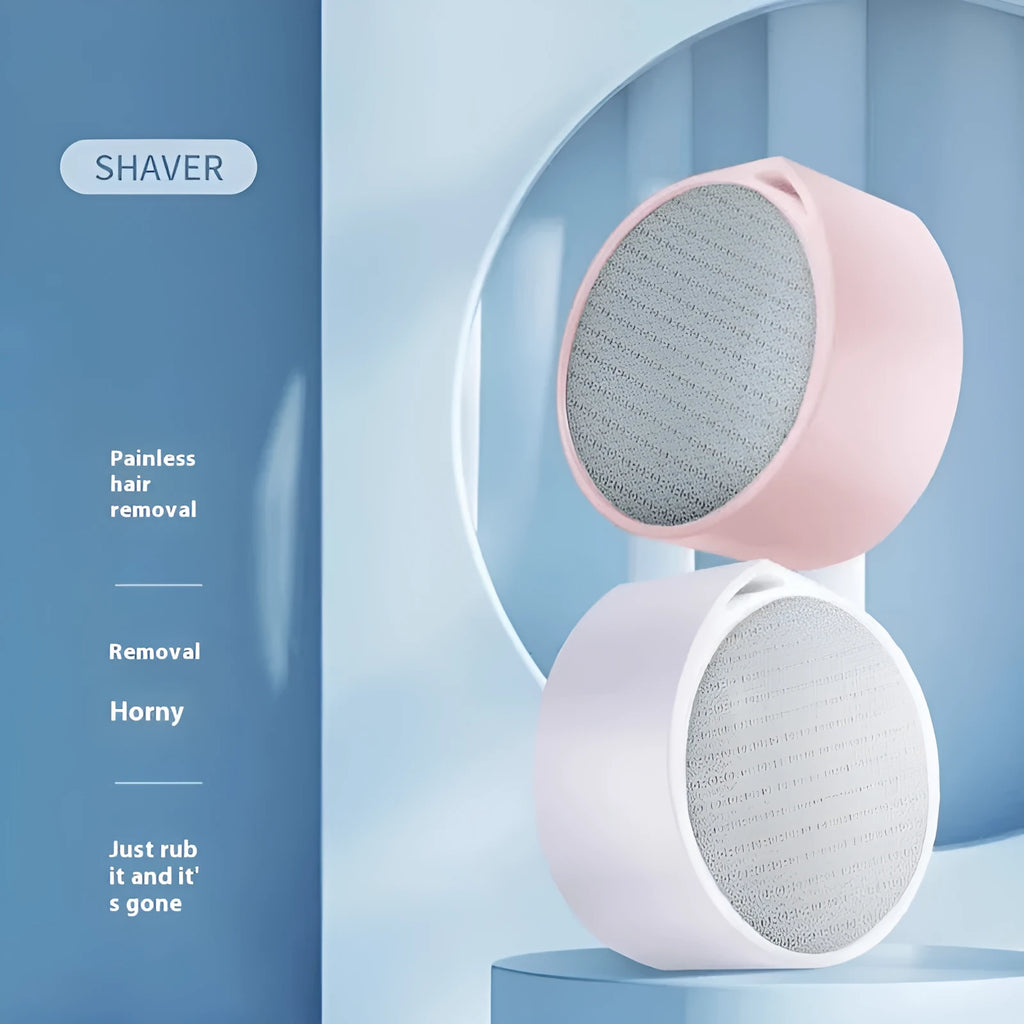 Nano glass epilator and dead skin remover foot grinder in 2in1 style, a plastic body hair removal device.