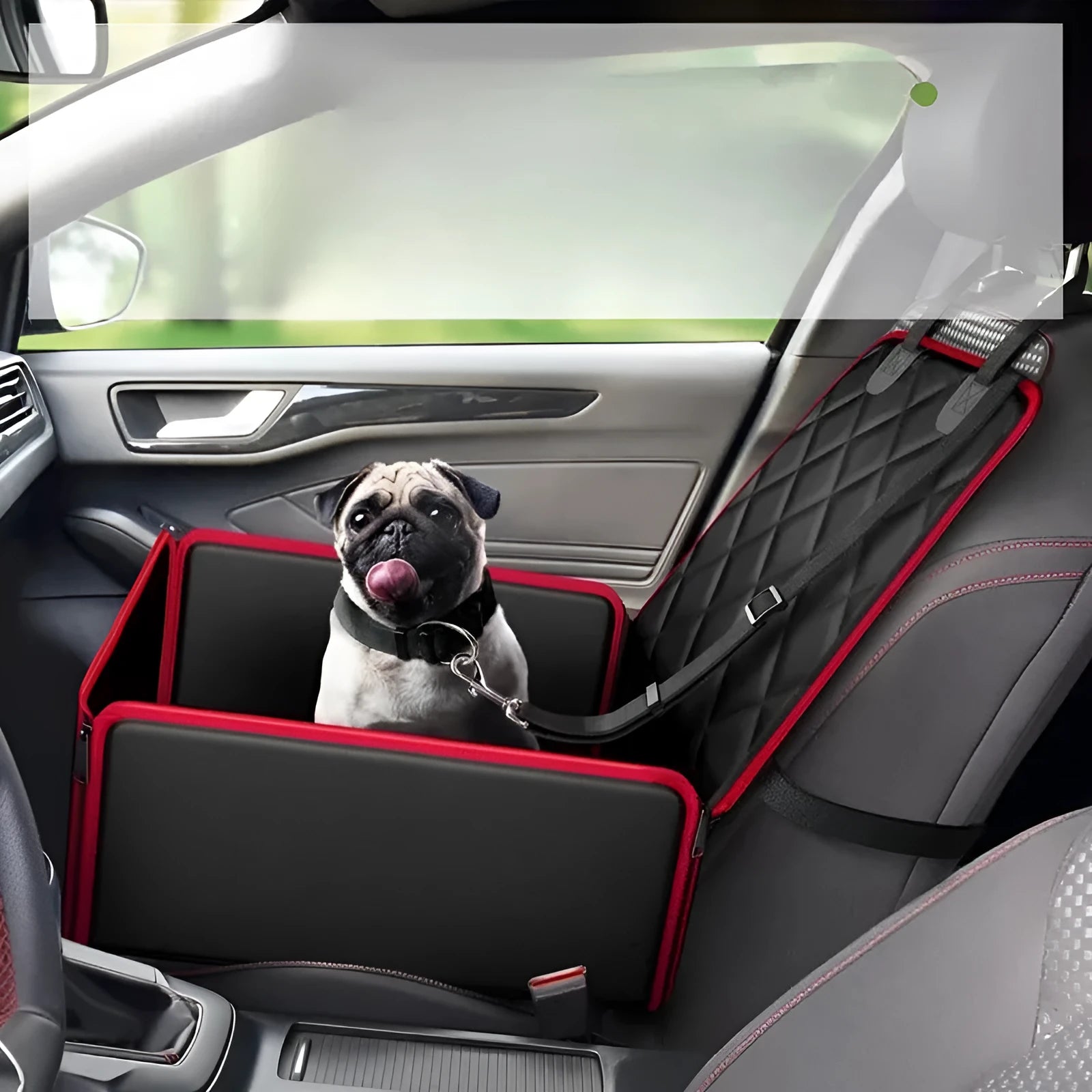 Big dog car pet pad on front seat with non-slip base and anti-dirt surface