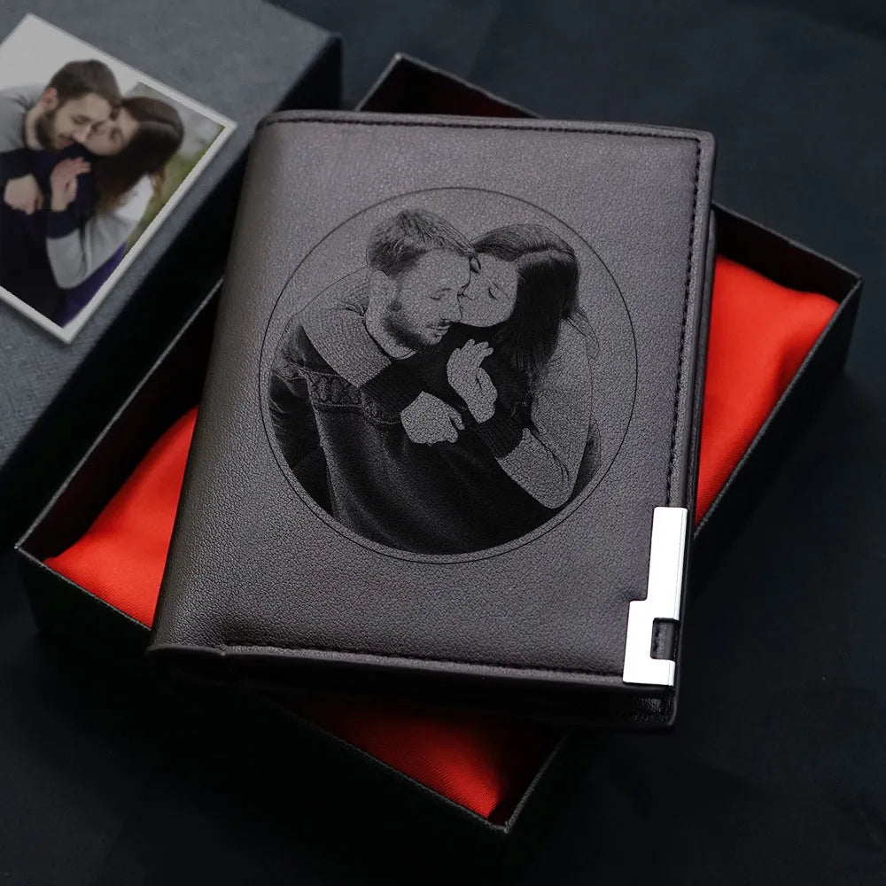 Men's leather wallet with a zipper closure, shown in one of seven available colours.