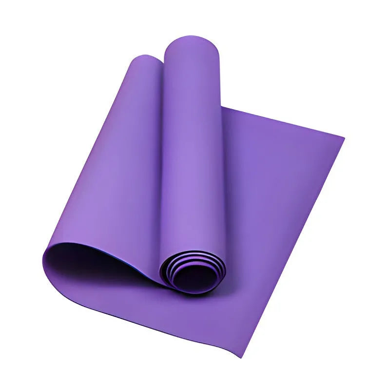Portable EVA yoga mat for home nap and dance, 175×61cm, available in black, blue, pink, purple, 3mm or 4mm thick