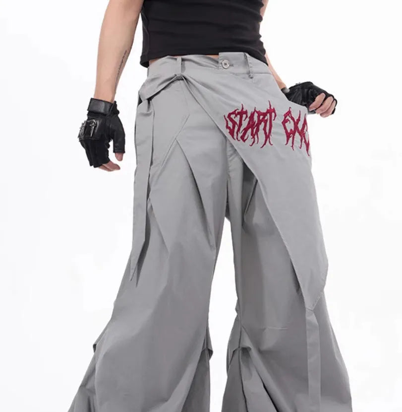 Boys wide-leg summer trousers in Korean style solid black colour