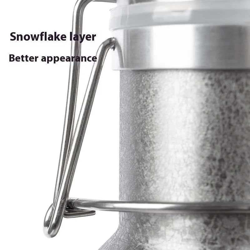 Stainless steel thermal pot with large capacity for outdoor portable use