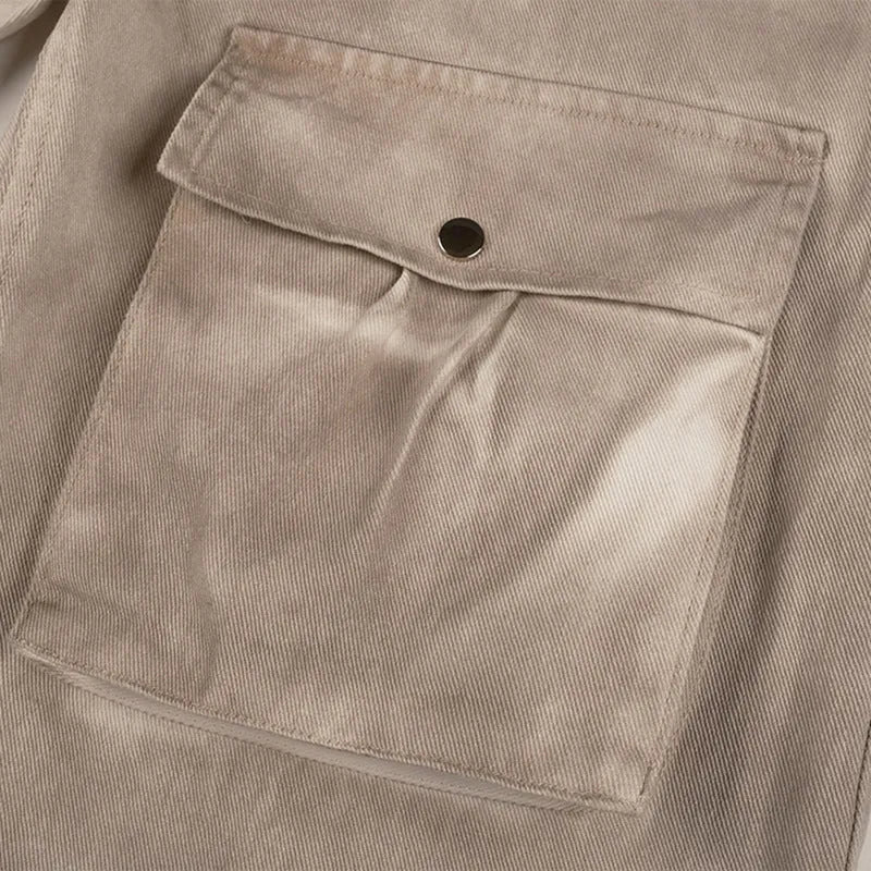Marble dark straight loose A-line casual trousers in pure cotton denim for teenager leisure wear
