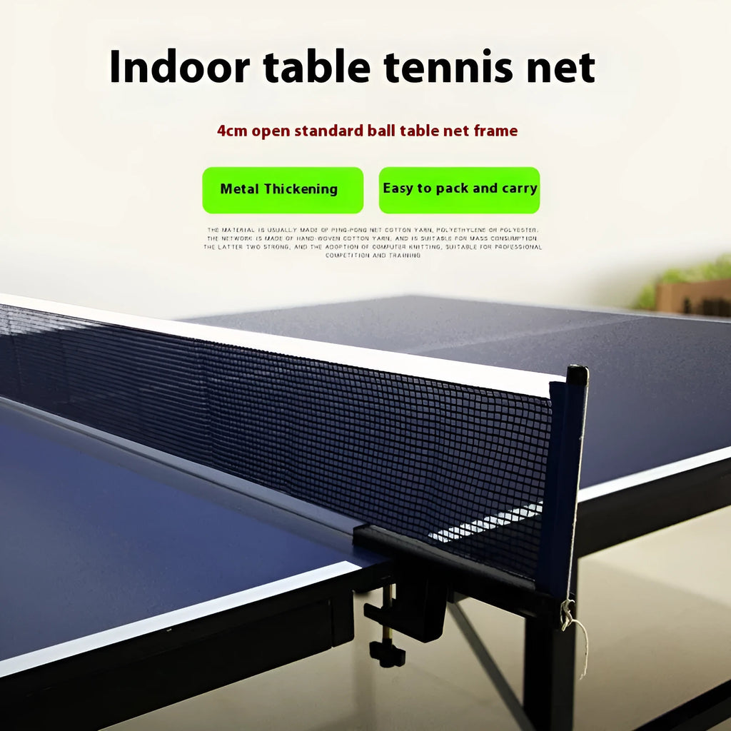 Table tennis net post with universal large clip for thick-edged indoor tables