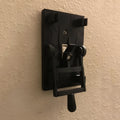 White retro decorative wall switch plate with mechanical dial for holiday decoration