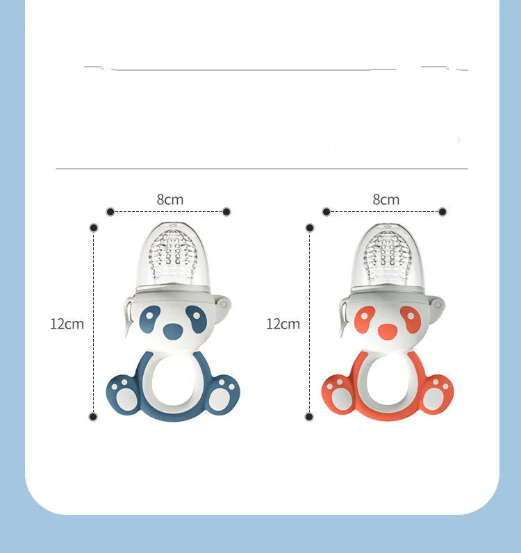 Baby food feeder fruit pacifier in Quiet Blue, made from polypropylene silicone resin, for babies over 3 months