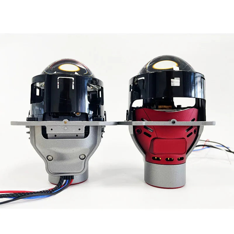 Intelligent follow up steering headlights with aviation aluminium housing and three-inch glass lamp shades
