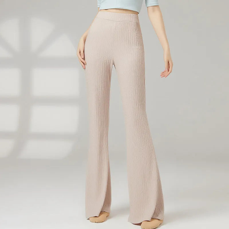 Women's solid colour polyester dance practice trousers for classical training