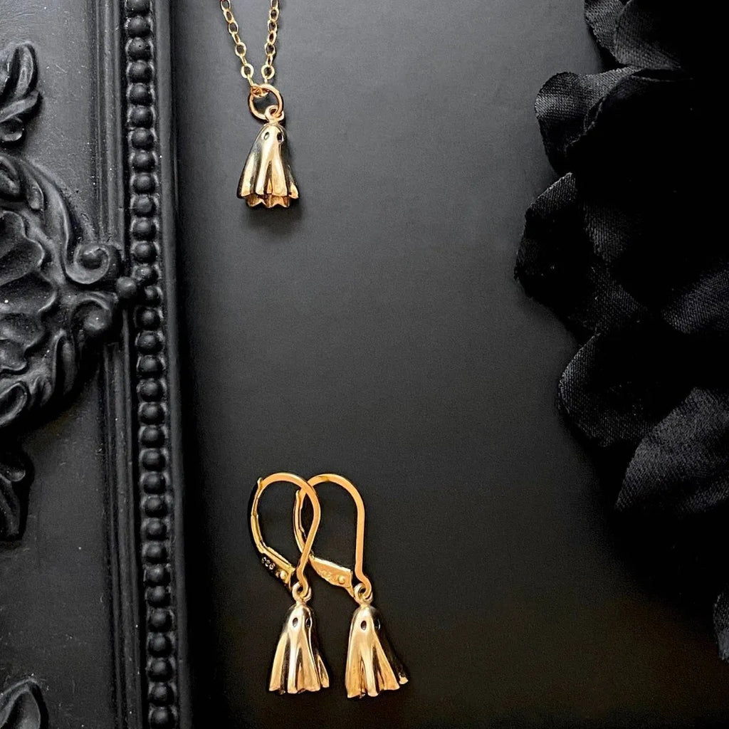 Ghost pendant necklace with titanium steel pendant and choice of chain styles