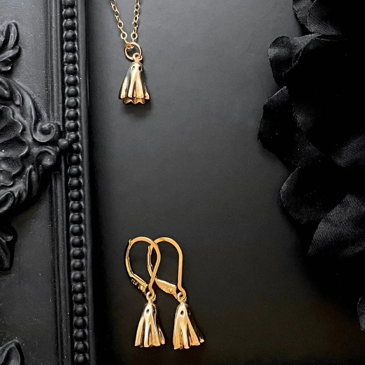 Ghost pendant necklace with titanium steel pendant and choice of chain styles