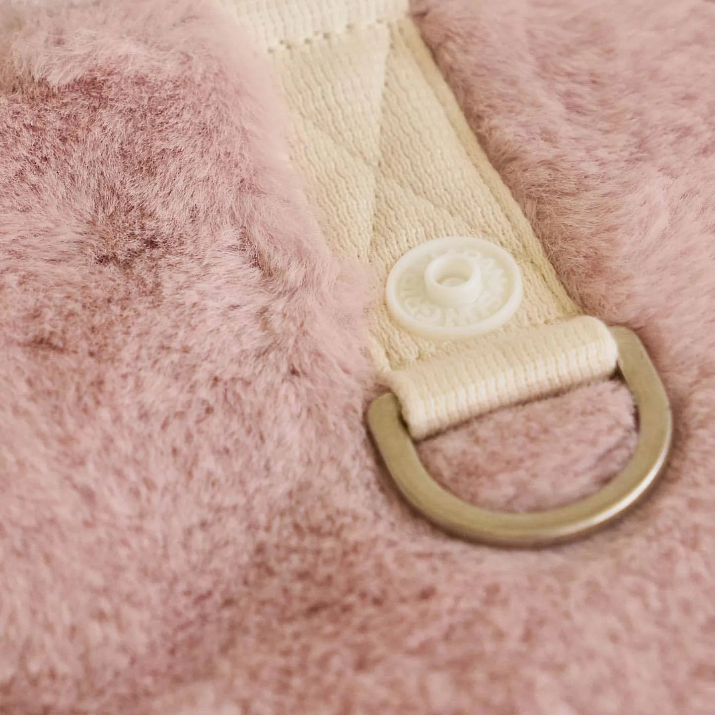 Light pink polyester pet coat for dog or cat in casual style