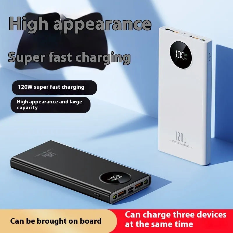 Fast charge power bank in black or white, 10000 MA or 20000 MA, 142 x 67.6 x 28.3 mm plastic shell