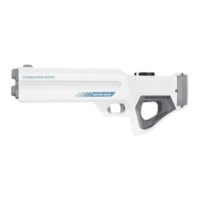 Children's self-priming electric water gun in ocean blue with rechargeable lithium battery and USB charger, 49cm length