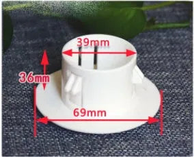 Air conditioning wall hole cover kit with plastic plugs, tuyere covers, and sealing glue for 37-165mm openings