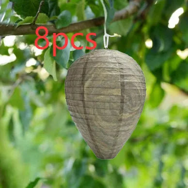 A 22x28cm beehive-shaped paper lantern with a wire frame in a photo-realistic colour.