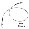 Steel wire fishing leader with double buckle pin, 54cm long, in red colour