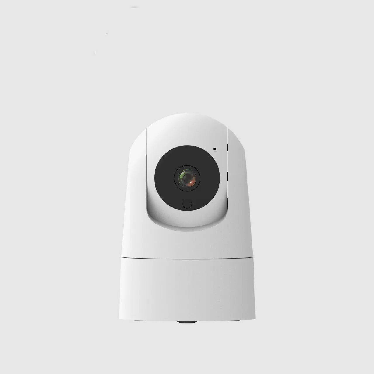 White indoor PTZ security camera on a stand with a 3.6mm lens for 1080p HD monitoring.