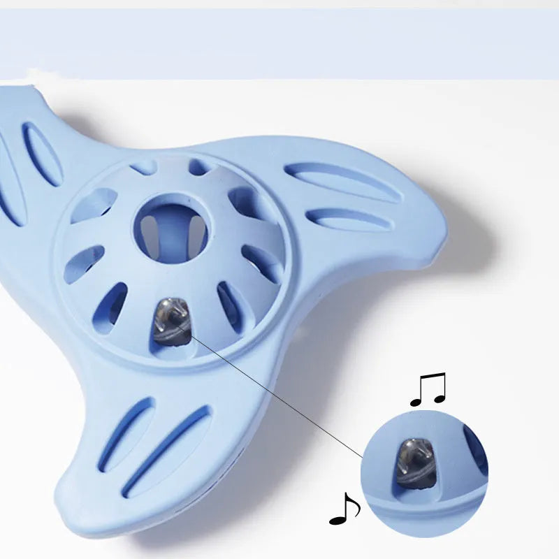 Blue dog boomerang chew toy with molar shape design for medium large breeds
