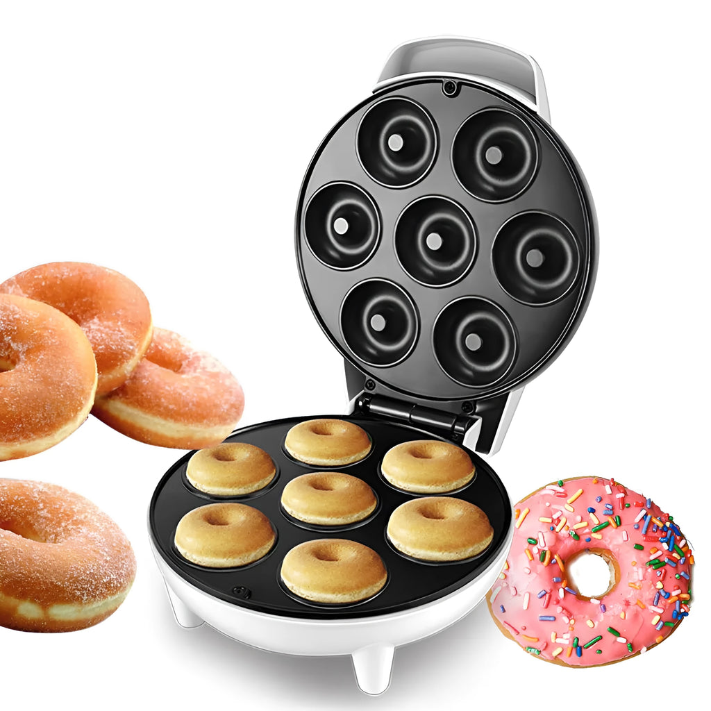 White home donut maker with 23cm caliber and mechanical control on a countertop