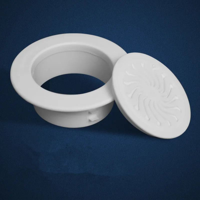 Air conditioning wall hole cover kit with plastic plugs, tuyere covers, and sealing glue for 37-165mm openings