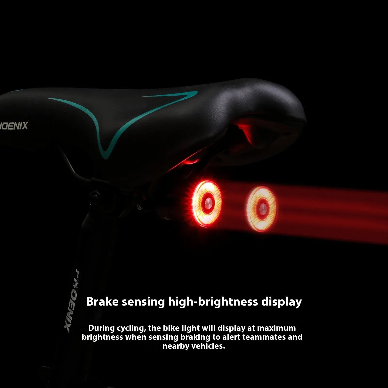 Warning cycling fixture bicycle taillight road aluminium alloy 8x3x12cm 84g Smart Eye Q5