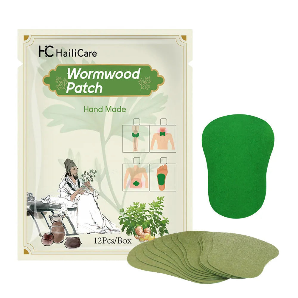 Multipack of traditional Chinese mugwort herbal plasters for knee, lumbar, cervical and foot application