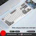 87-key wired mechanical gaming keyboard with hot-swappable switches in dual-colour keycap configuration