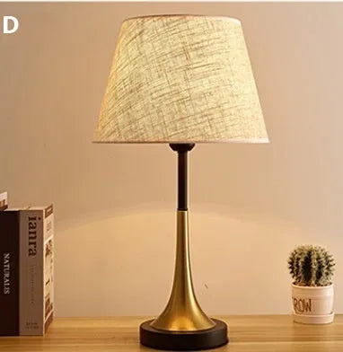 Retro American style alloy table lamp with LED lighting and dimming control