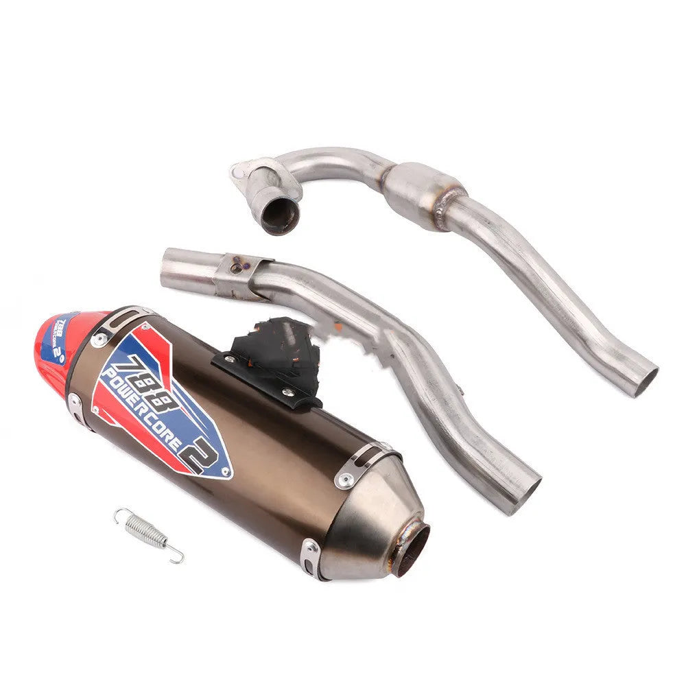 Brown aluminium whole section tail decal exhaust pipe for Honda CRF230F CRF150F, 540mm x 170mm x -230mm, 3000g