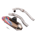 Brown aluminium whole section tail decal exhaust pipe for Honda CRF230F CRF150F, 540mm x 170mm x -230mm, 3000g