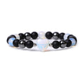 Lvdongling tigereye peach heart bracelet with hand-cut geometric charm and astrology symbols