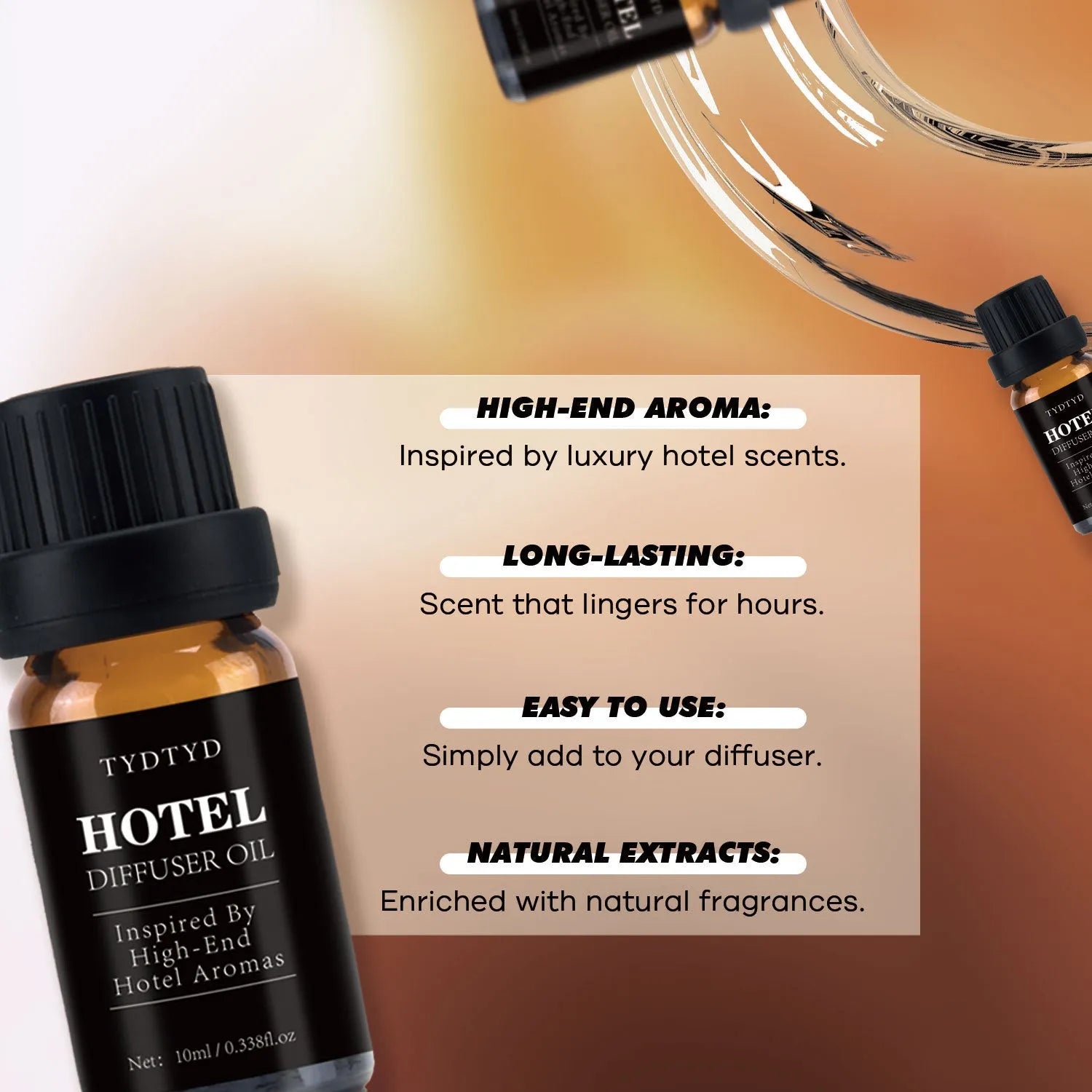 10ml natural plant fragrance essential oil bottle with botanical aromatherapy oil