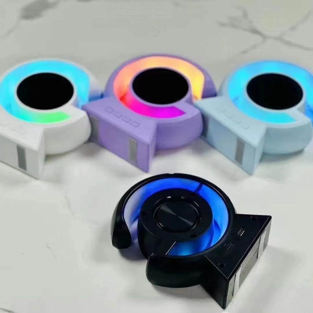Mini Bluetooth speaker with card insertion and voice prompt, available in black, purple, white and light blue