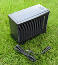Black PVC 12V car cigarette lighter cooling fan with manual adjustment control
