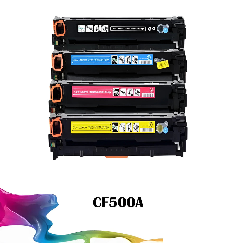 HP CF500A 202A Toner Cartridge Compatible with M281fdw M280nw M254dwnw Printer Black Cyan Red Yellow 1400 Pages Black 1300 Pages Colour Drum Unit