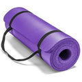 Widened non-slip NBR yoga mat, 183cm x 61cm, 10mm thick, in black, pink or purple
