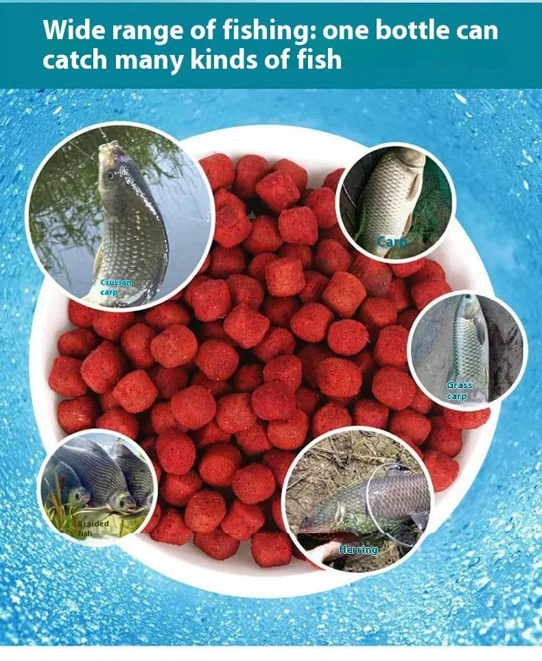 Grass green lazy particle fishing bait for crucian carp in freshwater fishing