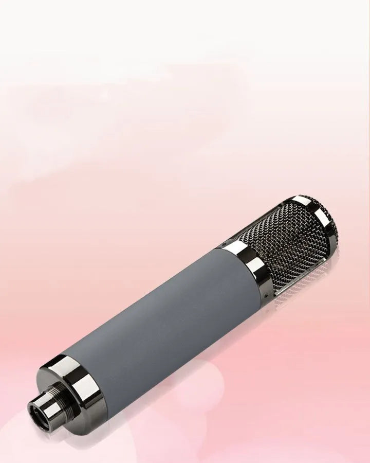 34mm gold diaphragm 48V condenser microphone with shockproof rack, Cannon cable, and aluminium box