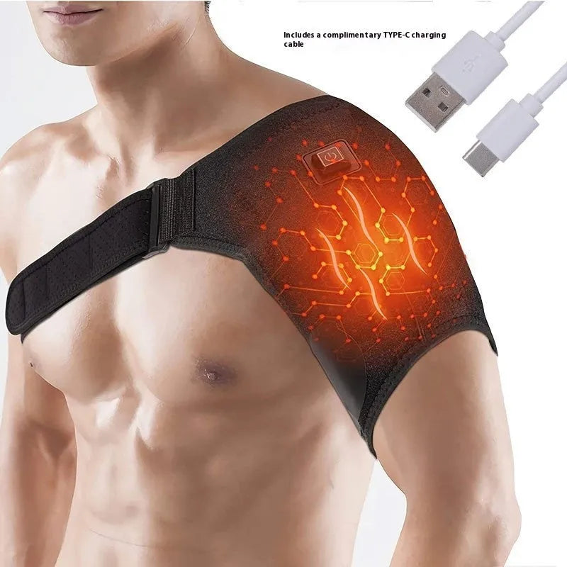 USB plug-in electric heating pad designed for shoulders, shown in standard colour