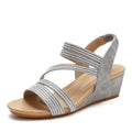 Women's gold platform sandals with an artificial PU upper and a 3-5 cm heel.