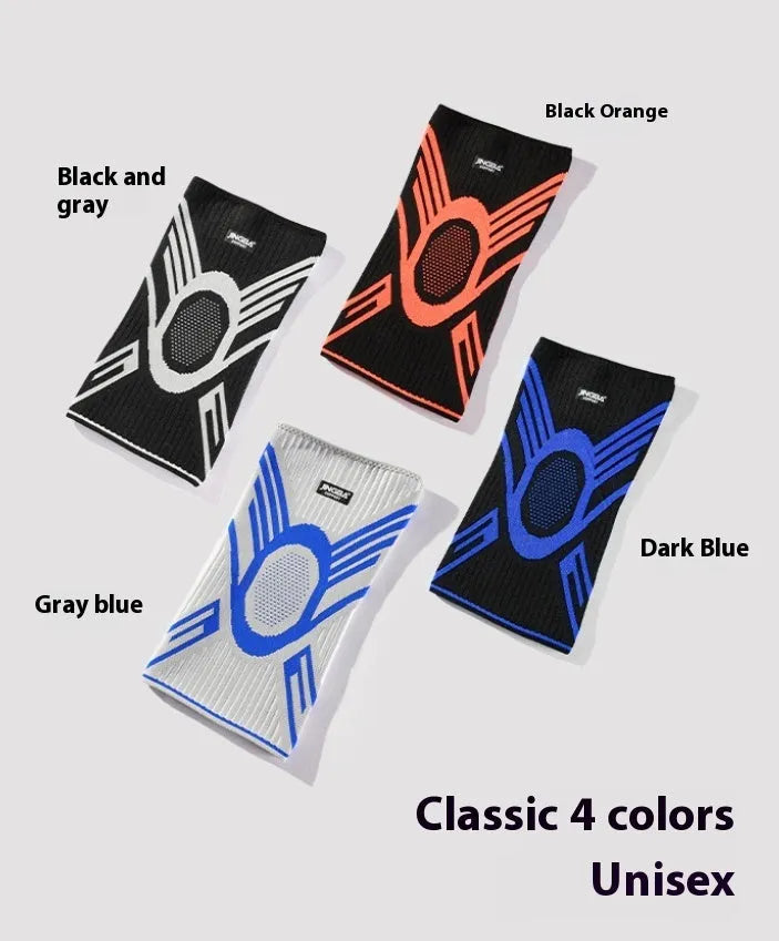 Knee pad in Black and Blue colour made from spandex for deep squat workout mountaineering basketball cycling