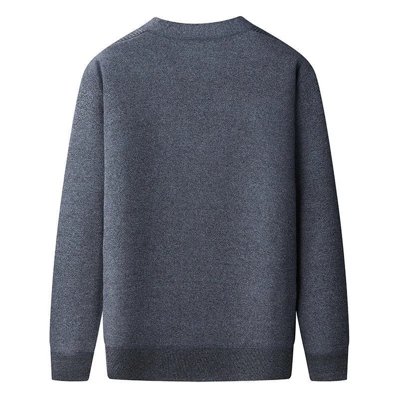 Men's plus size batwing sleeve cardigan in grey with velvet lining, suitable for autumn and winter.