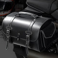 Dark punk style motorcycle tail bag with a built-in coded lock, made from PU material.