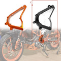 KTM Duke motorcycle chain front gear cover replacement in black or orange for 2017-2020 models