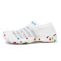 Women's flyknit camouflage water shoes with rubber sole and lace-up front in multiple colour options.