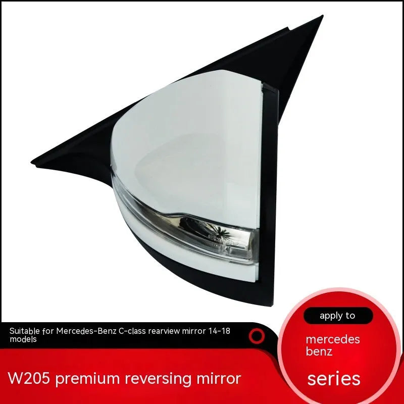 Mercedes-Benz W205 C-Class rearview mirror assembly in ABS plastic construction