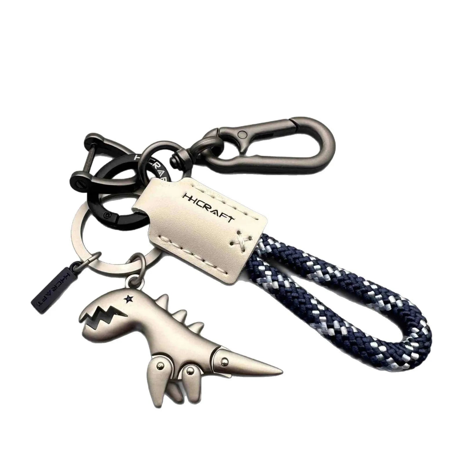 Cute cartoon little dinosaur keychain pendant made of zinc alloy for schoolbag decoration and key identification